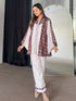 White Brown Winter Kurta Set